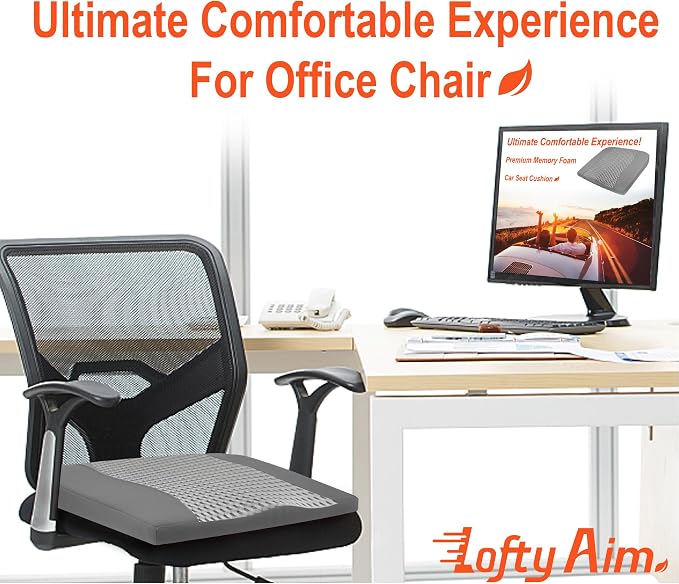 Car Seat Cushion, Comfort Memory Foam Car Cushions - Image 4