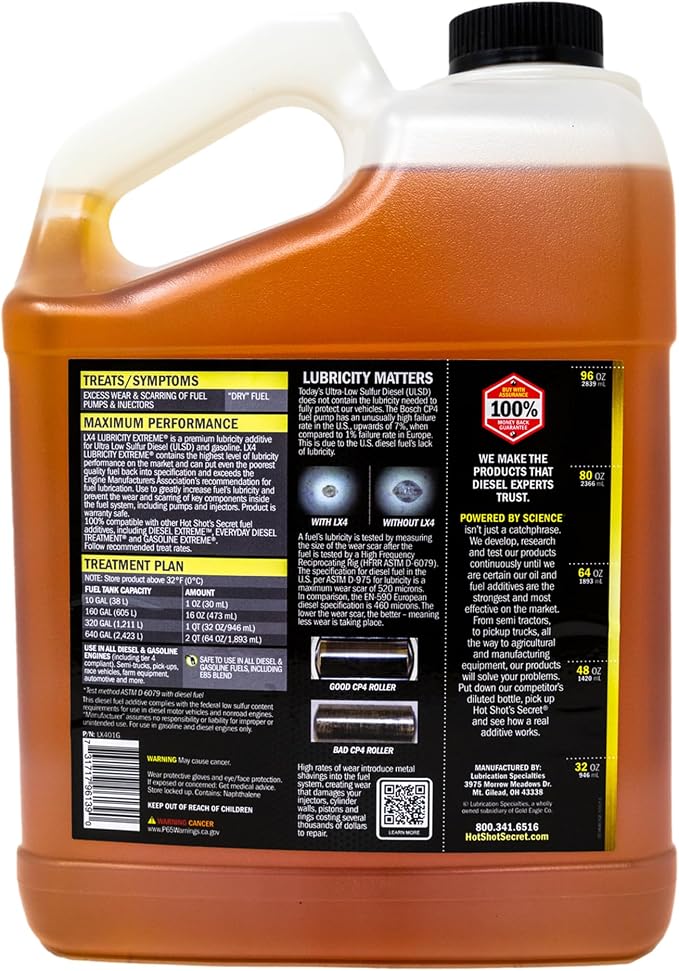 Hot Shot's Secret LX4 Lubricity Extreme 1 Gallon, Fuel Treatment - Image 2