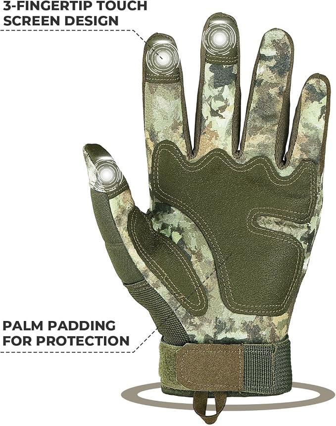 KEMIMOTO Tactical Gloves for Men, Touchscreen Motorcycle Gloves - Image 3