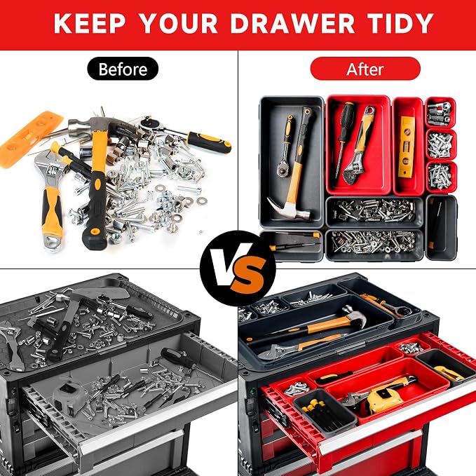 Tool Box Organizer Tray, Toolbox Desk Drawer Organizer, Tool Box Tray, Toolbox - Image 4