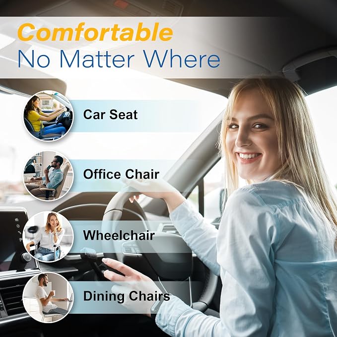 Car Seat Cushion, Ergonomic Memory Foam Car Cushion - Image 9