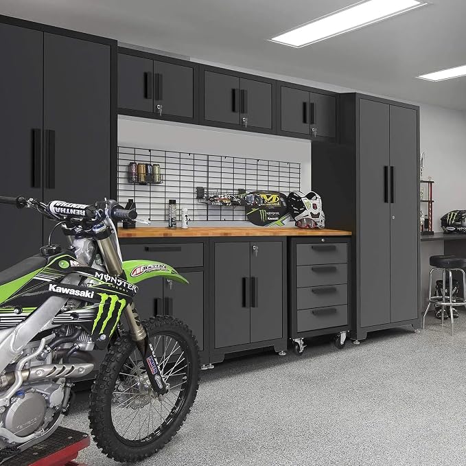 Torin Garage Cabinets Storage System, 9 Piece Included Steel Drawers Rolling - Image 3