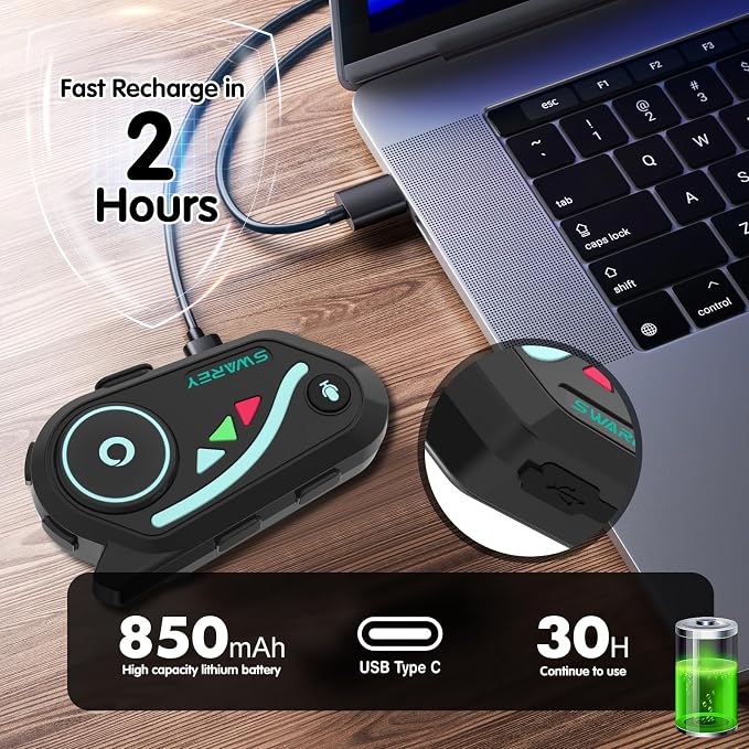 V8 Motorcycle Bluetooth Headset, Helmet Intercom - Image 9