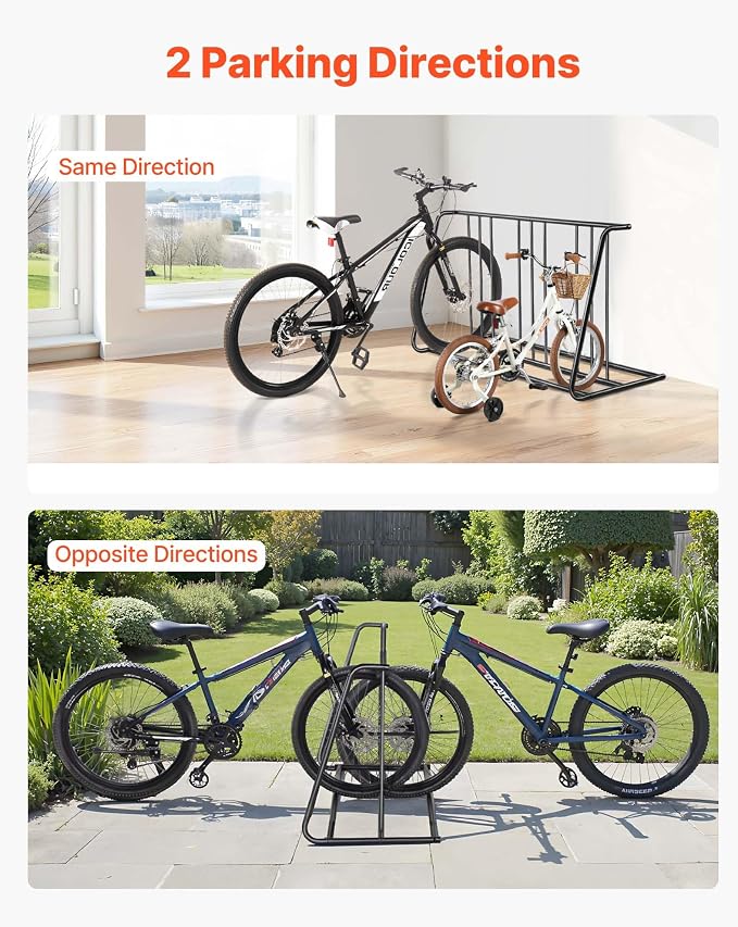VEVOR Bike Rack, Fits Tire Width 3 Inch/76.2 mm, Carbon Steel Double-Sided Grid - Image 3