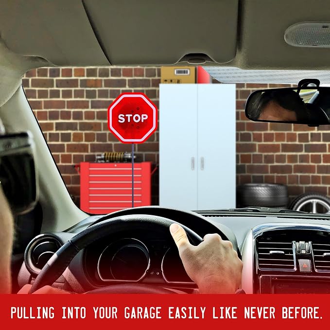 Andalus Brands Flashing LED Stop Sign Garage Parking Assistant System | Bumper - Image 2
