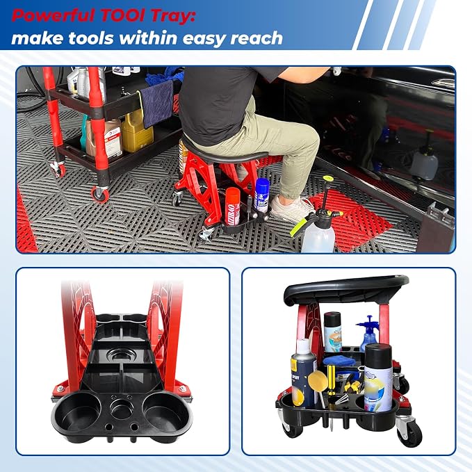 Durable Mechanic Seat with Wheels - Image 5