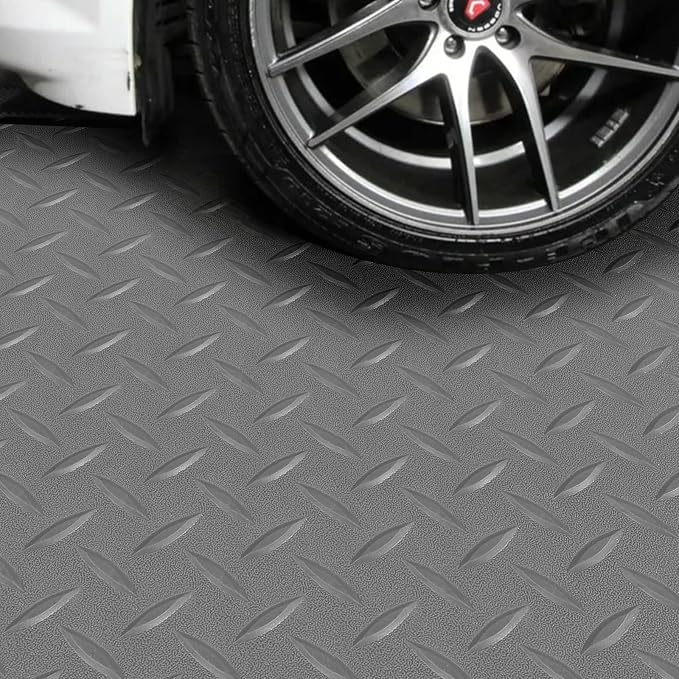 Boshen 7.5Ft x 17Ft Rubber Flooring Mats 2.9mm Thickened Diamond Plate Flooring - Image 5