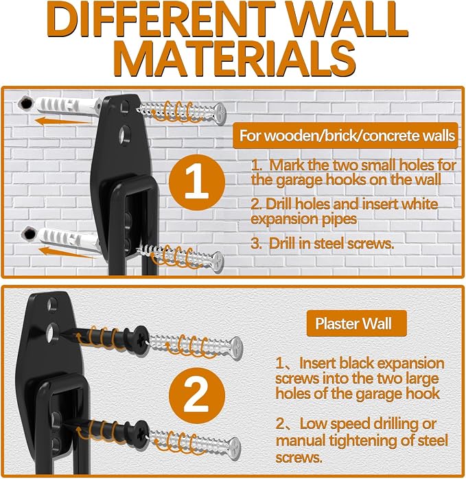 3-H Garage Wall Hooks 31 Pack, Garage Hooks Heavy Duty - Image 7