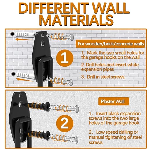 3-H Garage Wall Hooks 14 Pack, Garage Hooks Heavy Duty - Image 5