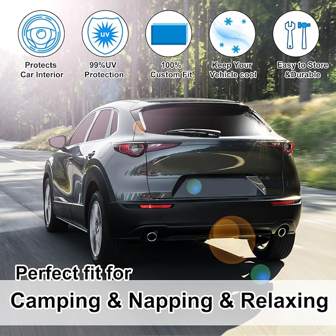 TINGLU 8PCS Window Shades for Mazda CX-30 2019-2024 2025 Accessories Car Side - Image 6