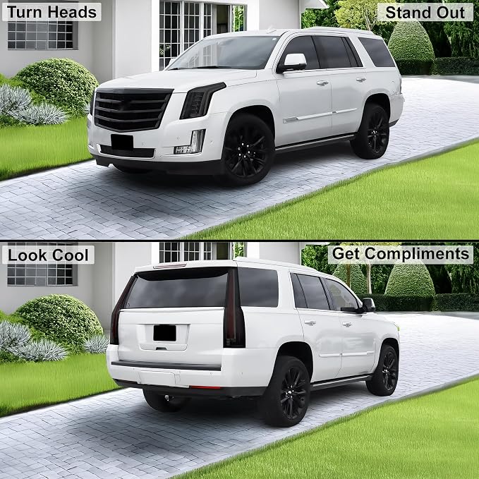 BOGAR TECH DESIGNS Full Headlight Taillight Tint Kit Fits Cadillac Escalade - Image 2