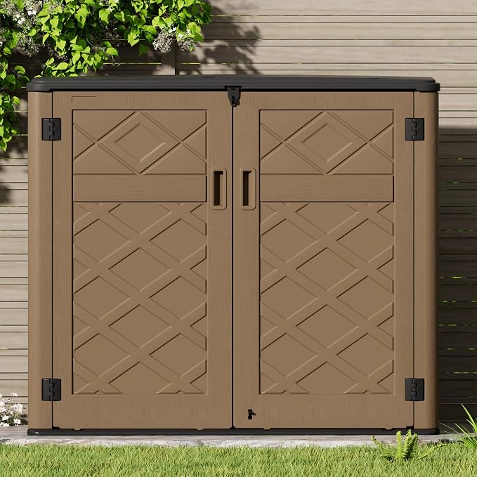 Resin Outdoor Storage Shed, Outdoor Storage Box Waterproof - Image 6