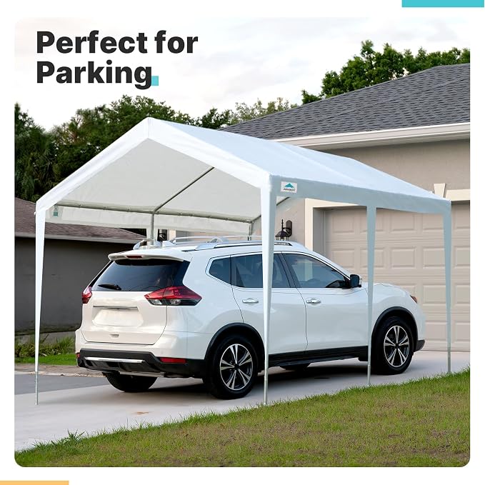 ADVANCE OUTDOOR Adjustable 10x20 ft Heavy Duty Carport Car Canopy Garage Boat - Image 6