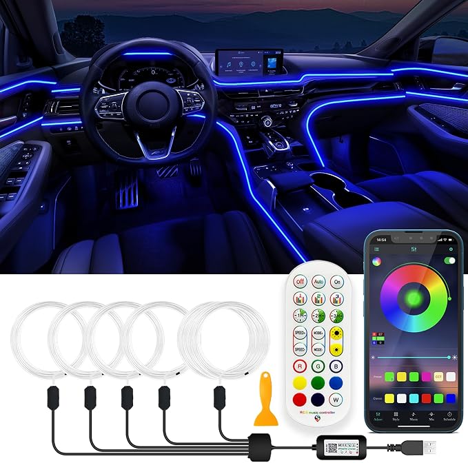 USB Car LED Lights, Interior Car Lights Strip by SAMGCHI
