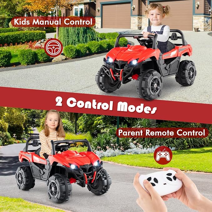 OLAKIDS 12V Ride on Car UTV, Battery Powered Off-Road Kids Electric Vehicles - Image 2