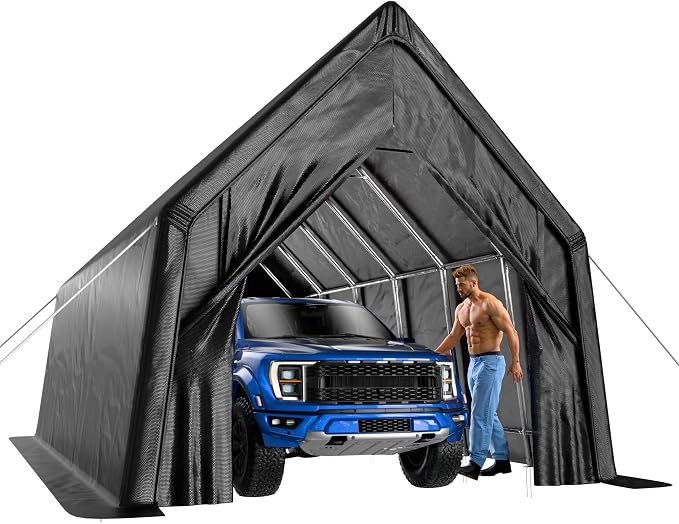 Portable Garage, 13 x 24 FT Heavy Duty RV Carport Canopy, Reinforced Steel - Image 7