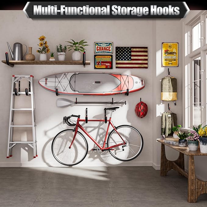 Nacial 10 Pack Garage Hooks Heavy Duty, 100LBS Capacity Garage Hooks - Image 6