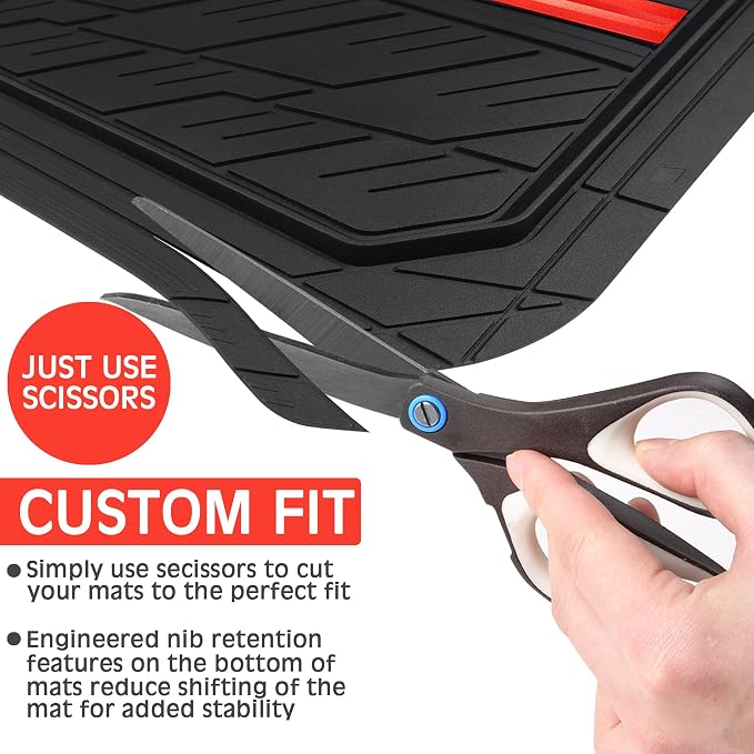 CAR PASS Metal Medium Rubber Floor Mats - Image 7