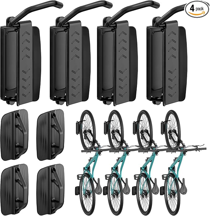 Bike Rack Garage, Bike Wall Mount Heavy Duty, Holds 77 Lbs, Swivel Bike Hangers by Pegzone