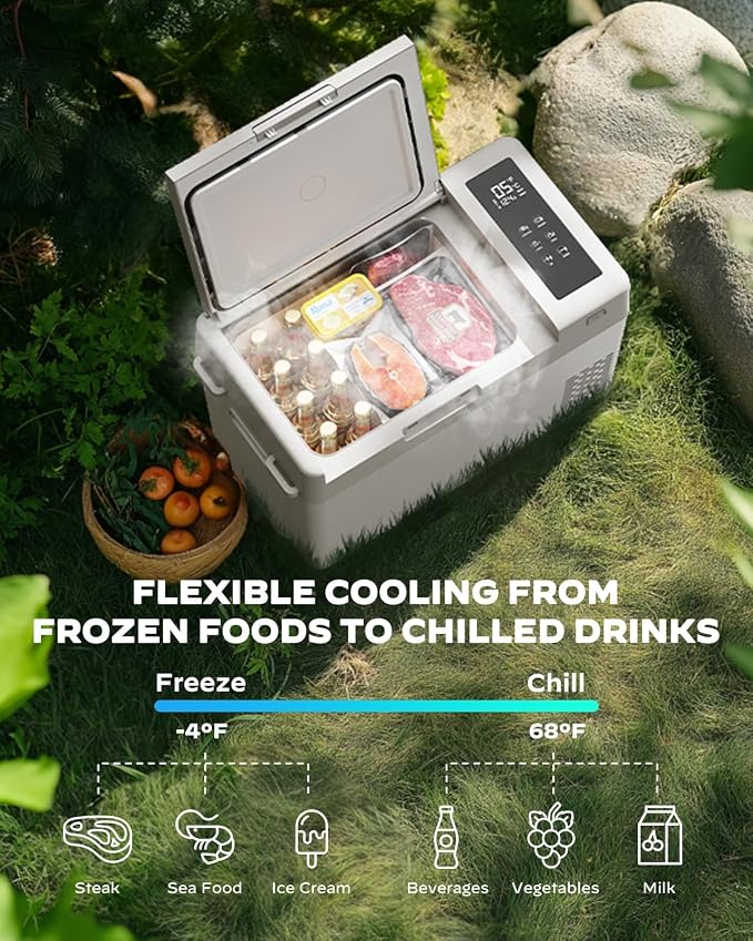 Marsail 12V Car Fridge 25QT Portable Freezer -4°F to 68°F, Compressor Cooler - Image 4