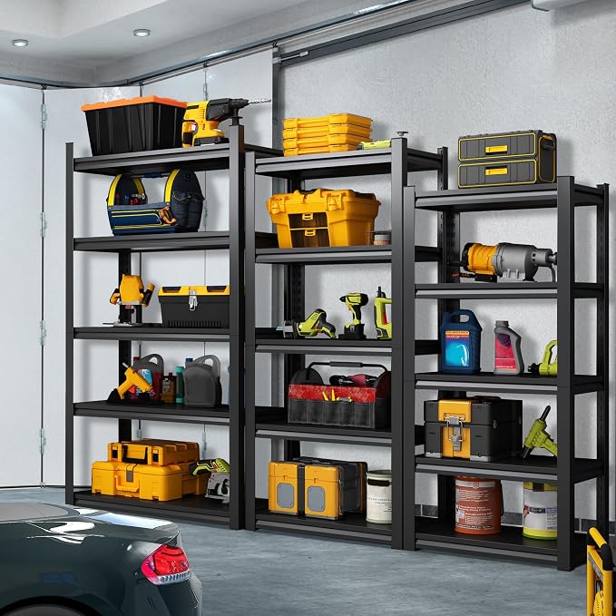 TOPKEY 5-Tier Utility Shelves Garage Storage Shelves, Heavy Duty Metal Storage - Image 7
