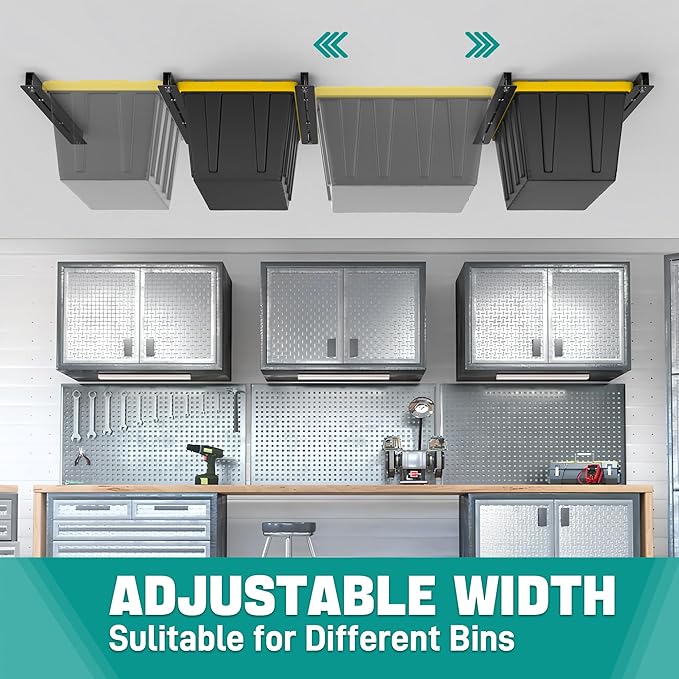 EVERHANGER Ceiling Storage Rack, Heavy Duty Overhead Garage Storage Rack - Image 5