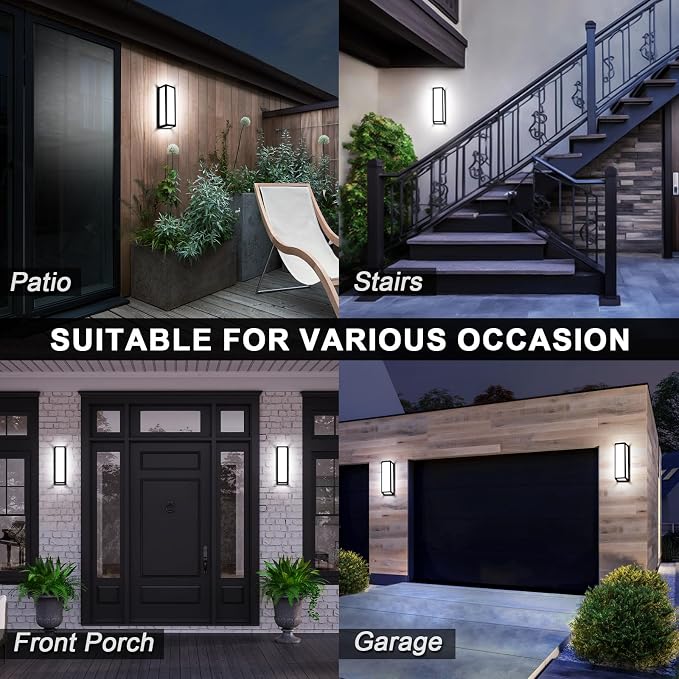 30Watt Modern Outdoor Wall Lights, 2000 Lumen Waterproof Exterior Porch Light - Image 6