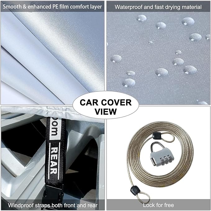Tecoom Light Shell Waterproof UV-Proof Windproof Design Car Cover - Image 5