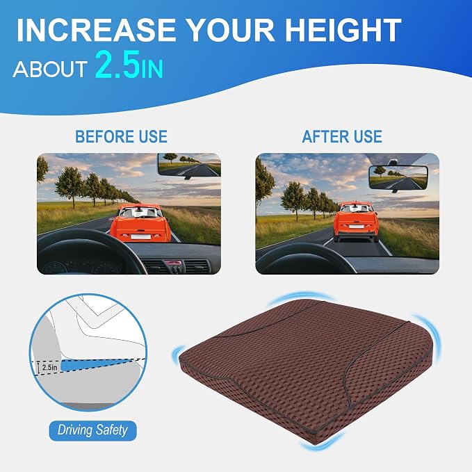 Car Seat Cushion, Comfortable Memory Foam Seat Pillow - Image 4