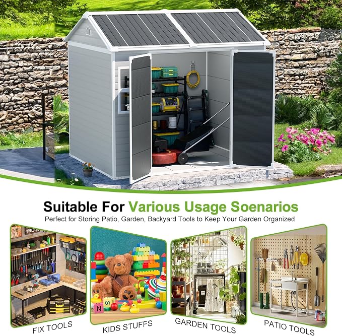 8x6 Shed Plastic Outdoor Storage - Image 5