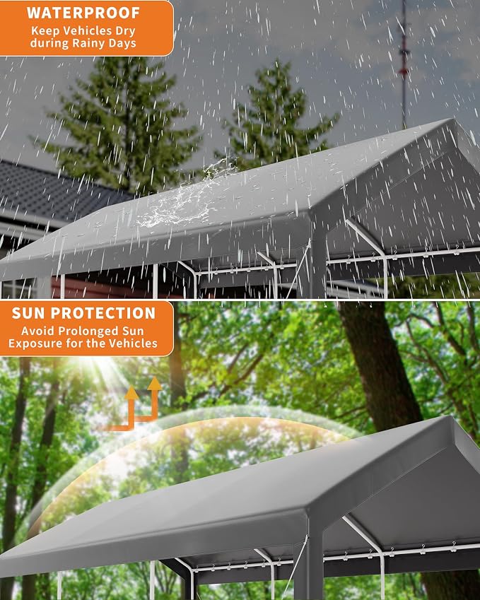 10x20ft Metal Carport Garage - Image 4