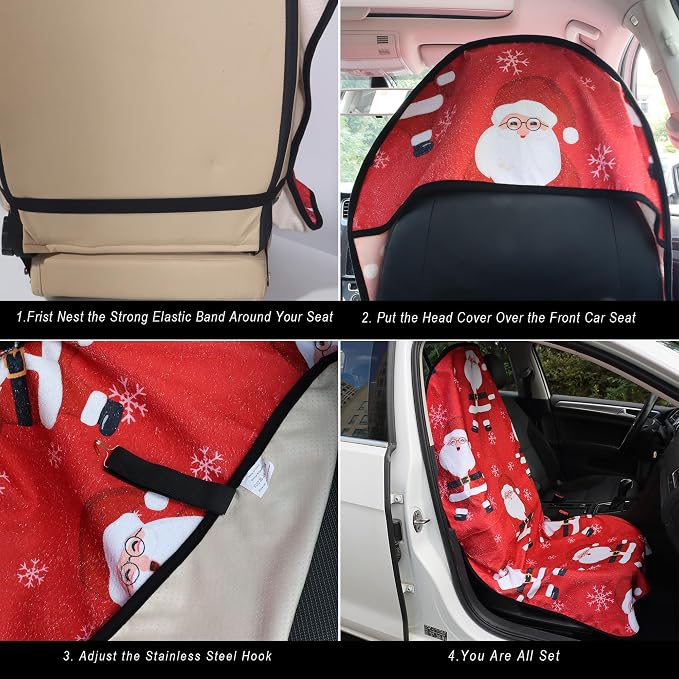 Car Seat Cover Protector Front Seats, - Image 4