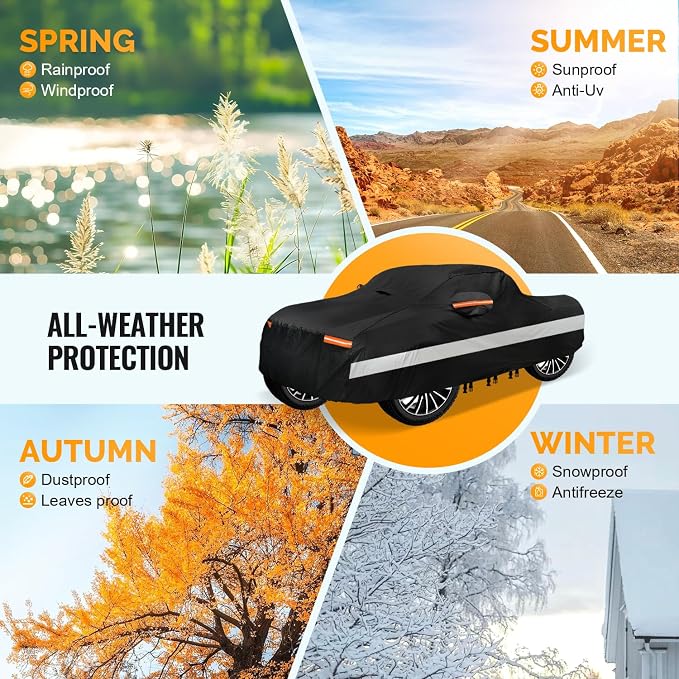 30 Layers Truck Car Cover for Automobiles All Weather Waterproof, Outdoor - Image 5