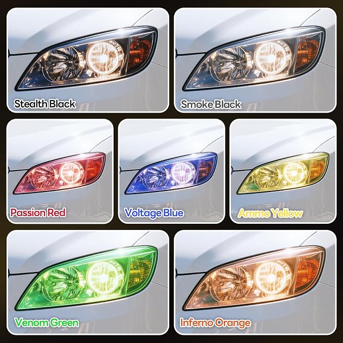 Lypumso 16 x 60 Inches Deep Black Headlight Taillight Car Tint Vinyl Film - Image 7
