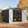WKM 8x8 FT Outdoor Storage Shed, Utility Metal Tool Storage by Unknown