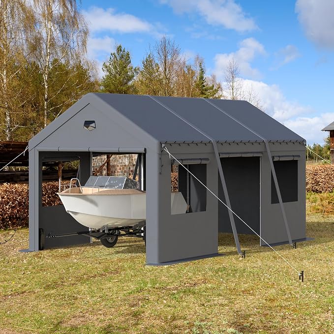 10x16 Carport, Heavy Duty Carport Canopy Garage - Image 8