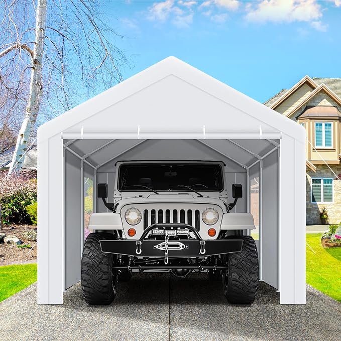 COBIZI Carports 10x20 Heavy Duty Car Canopy Garage - Image 9