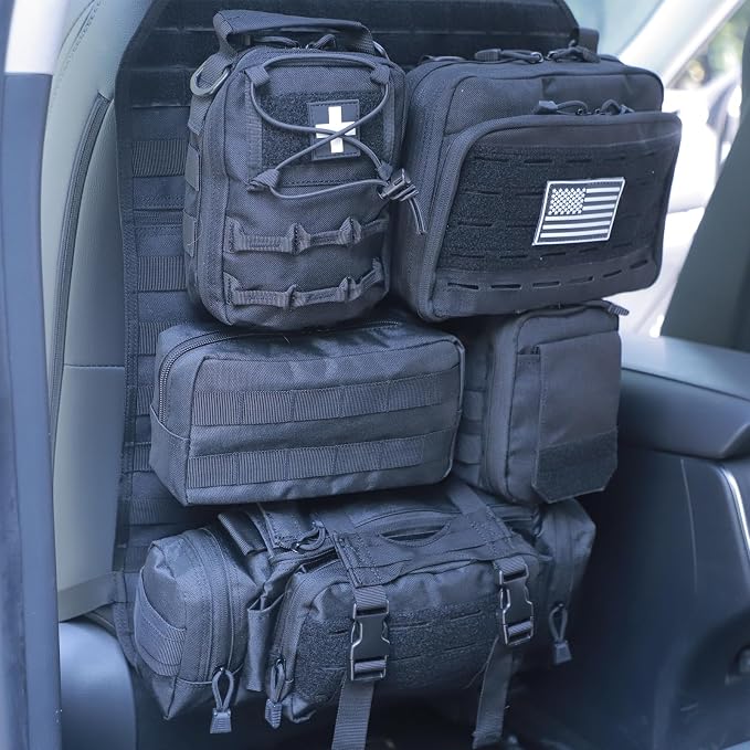 Universal Tactical Seat ​Back Organizer Vehicle Molle Panel Organizer Storage - Image 7