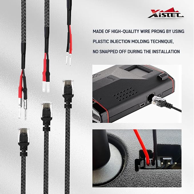 Xislet 16.5" Radar Detector Hardwire Power Cord Mirror Wire Plug Tap Compatible - Image 2
