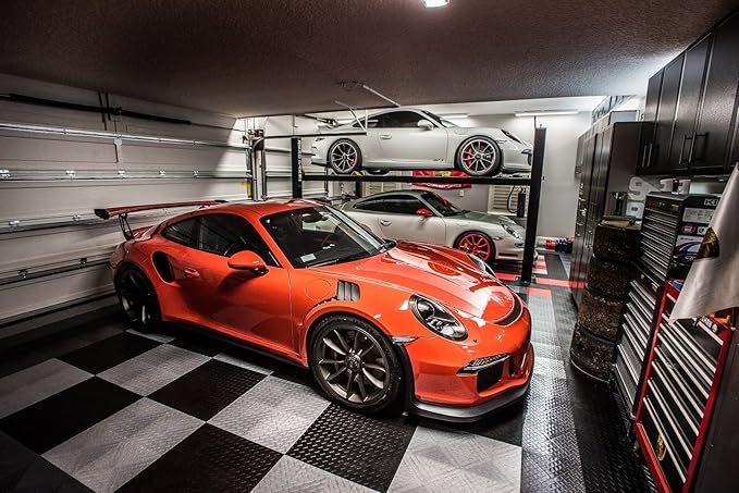 Big Floors RaceDeck Diamond Plate Design, Durable Interlocking Modular Garage - Image 2