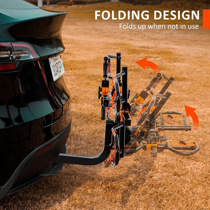Platform 2 EBike Rack for Car Hitch Bike Rack for SUV RV Trucks Carrier Bicycle - Image 5
