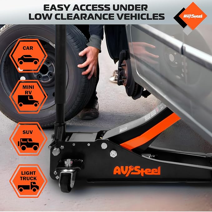 Low Profile Floor Jack 3 Ton, Heavy Duty Hydraulic Jack - Image 6