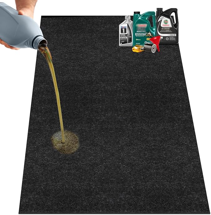 29" x 36" Oil Drip Mat for Garage Driveway, Reusable Rubber Floor Oil Spill by Nujzuir
