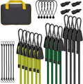 Bungee Cords with Hooks, Upgrade 30pcs Assortment Heavy Duty Outdoor with 24'' by Rugtol
