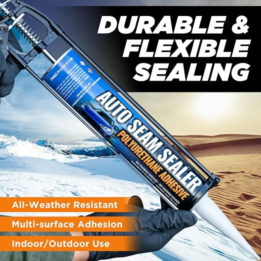 2 Pack Professional Automotive Seam Sealer, Paintable Quick-Set Polyurethane - Image 2