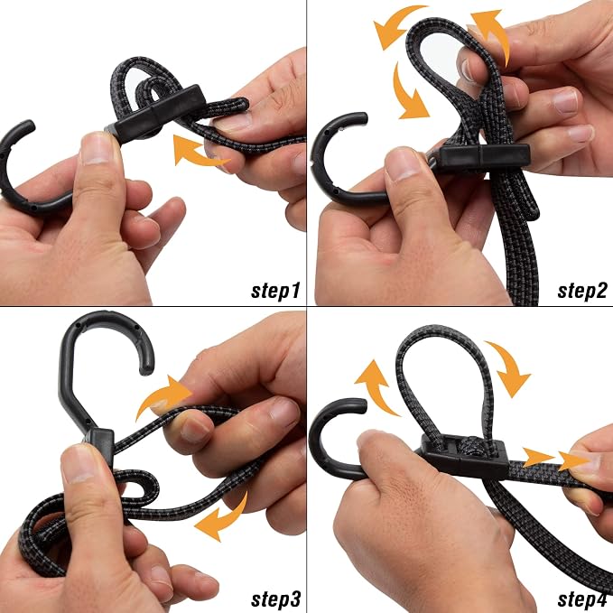 Bungee Cords, Flat Adjustable Bungee Cords - Image 5
