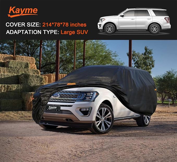 Kayme 7 Layers SUV Car Cover Waterproof All Weather, Outdoor Large SUV Cover - Image 7