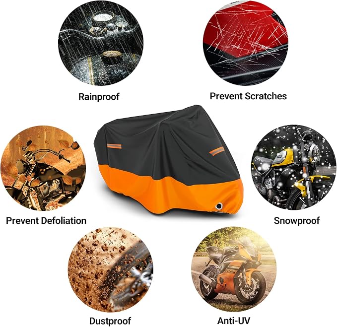 Favoto Motorcycle Cover Waterproof Outdoor - Image 7