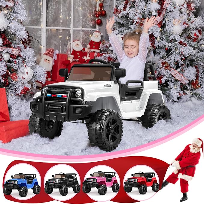 JOYMOR Ride on Truck with Remote Control, 4 Wheels 12V Battery Powered Kids Car - Image 7