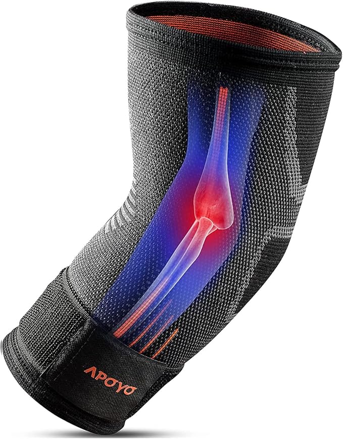 APOYO Elbow Brace for Tendonitis and Tennis Elbow, Compression Sleeve for by APOYO